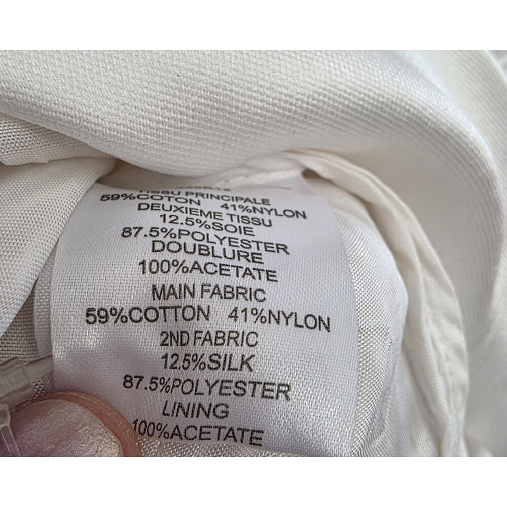 NWT Carven Party Dress Size 34 XS White Sheer Overlay Twirl Mini A Line Events - Picture 11 of 12